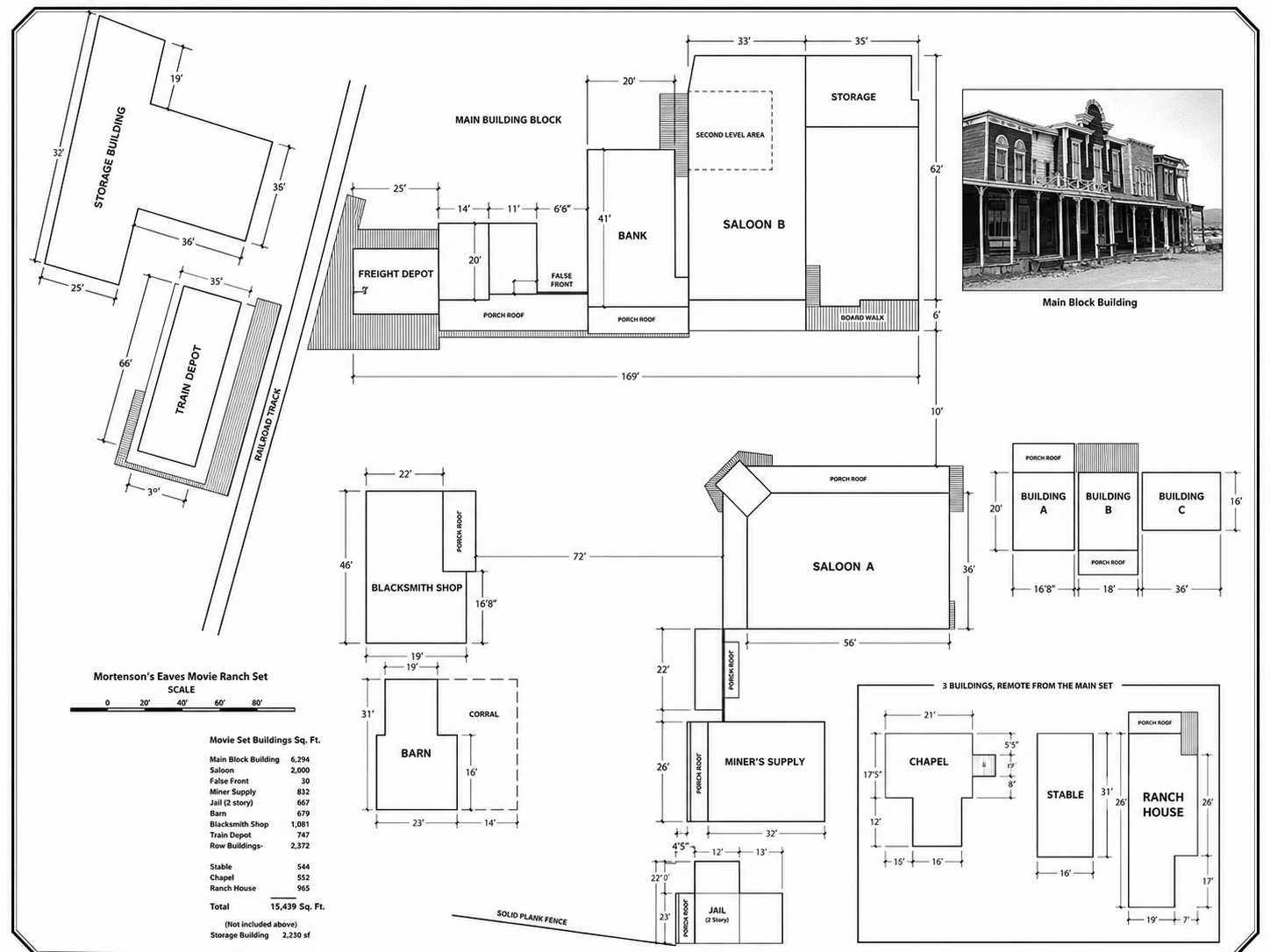 Eaves Movie Ranch set plan