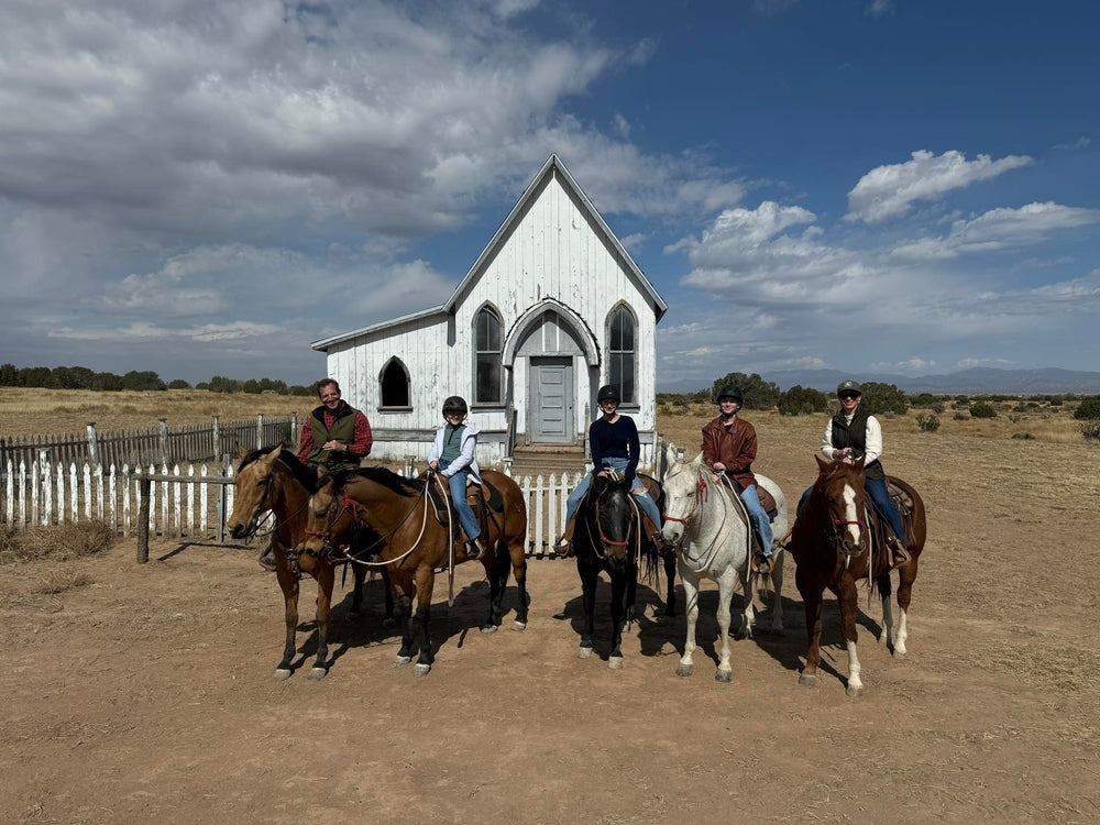 Horseback riding at Mortenson Ranch, Santa Fe